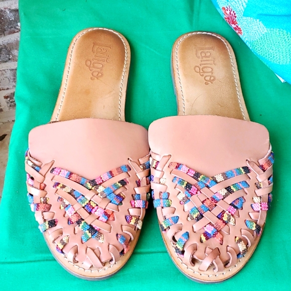 Latigo Shoes - Latigo Southwest Style Huarache Leather Slides